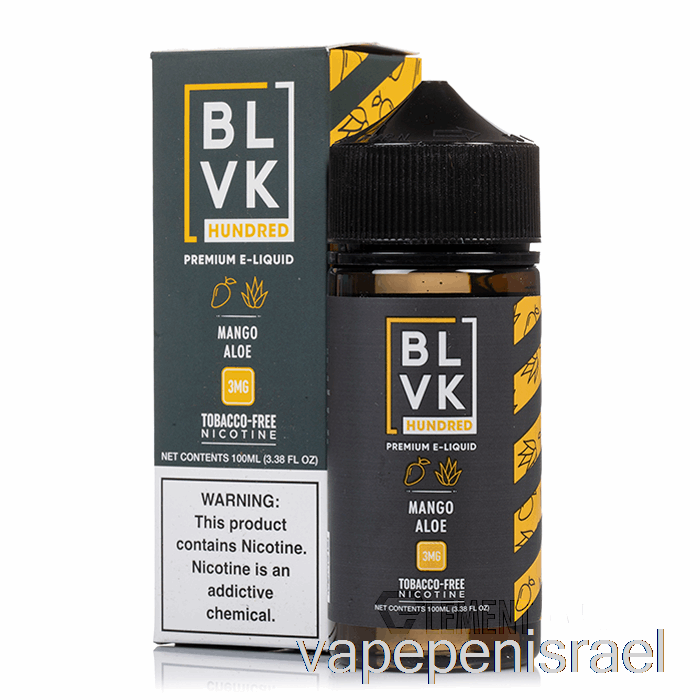 חד פעמי Vape Israel מנגו אלוורה - Blvk - 100 מ"ל 0 מ"ג